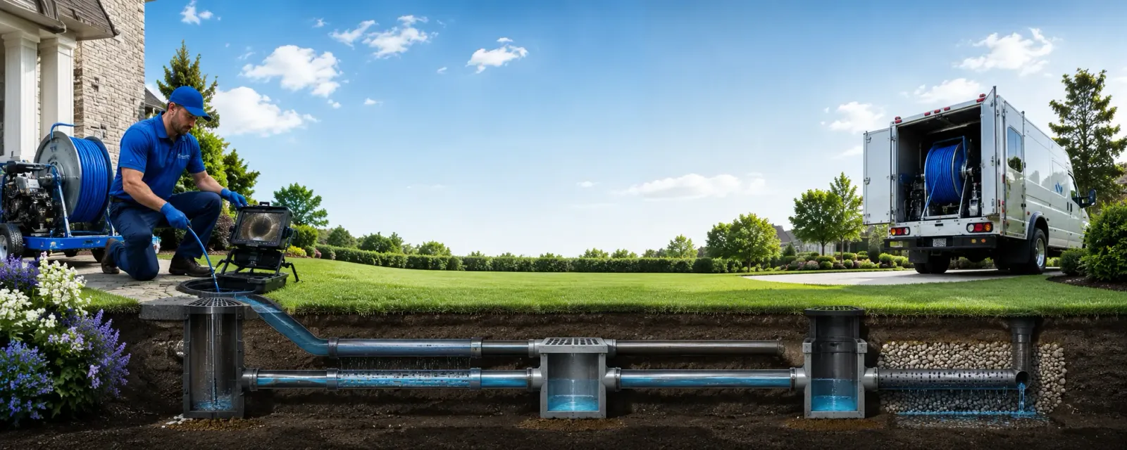 Outdoor drain cleaning information for Burr Oak, KS